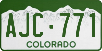 CO license plate AJC771