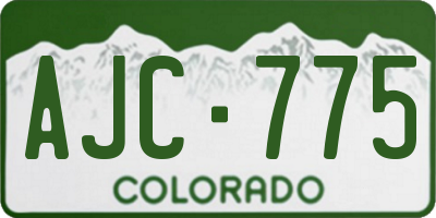 CO license plate AJC775
