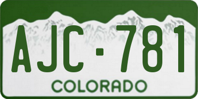 CO license plate AJC781