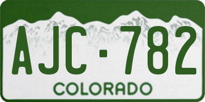 CO license plate AJC782