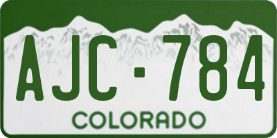 CO license plate AJC784