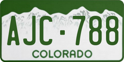 CO license plate AJC788