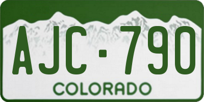 CO license plate AJC790
