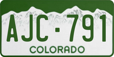 CO license plate AJC791