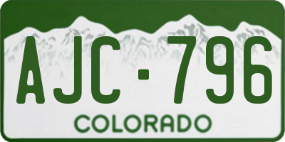 CO license plate AJC796