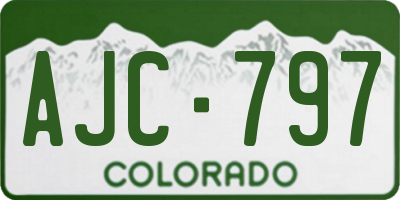CO license plate AJC797