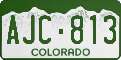 CO license plate AJC813