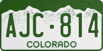 CO license plate AJC814