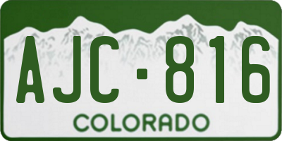 CO license plate AJC816