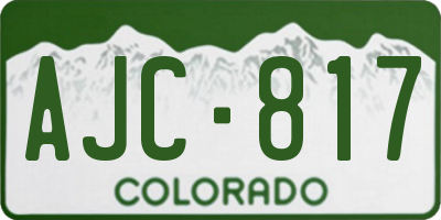CO license plate AJC817