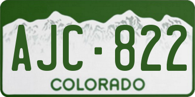CO license plate AJC822