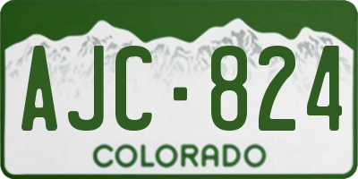 CO license plate AJC824