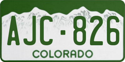 CO license plate AJC826