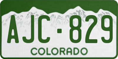 CO license plate AJC829