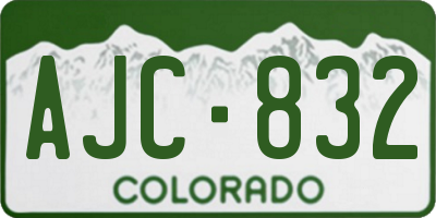 CO license plate AJC832
