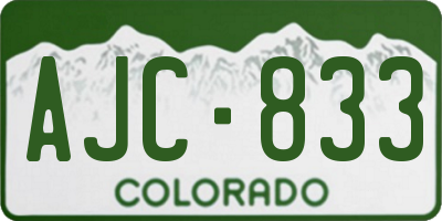 CO license plate AJC833