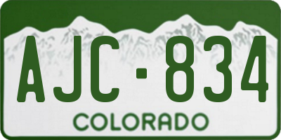 CO license plate AJC834