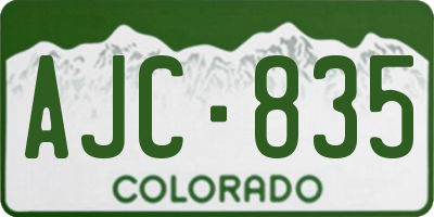 CO license plate AJC835