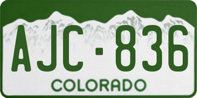 CO license plate AJC836