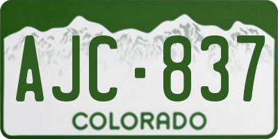 CO license plate AJC837