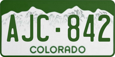 CO license plate AJC842