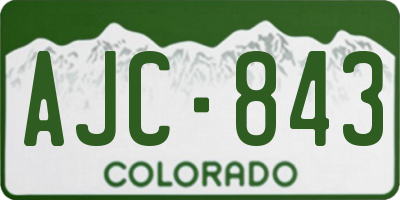CO license plate AJC843