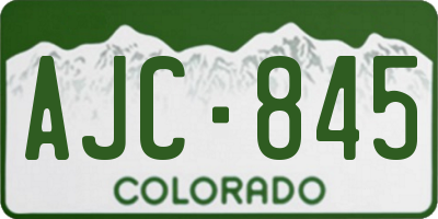 CO license plate AJC845