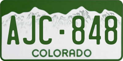 CO license plate AJC848