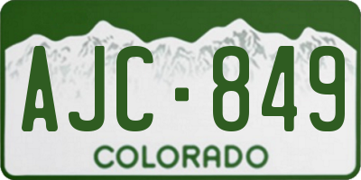 CO license plate AJC849