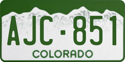 CO license plate AJC851