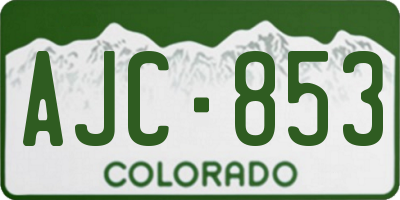 CO license plate AJC853