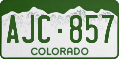CO license plate AJC857