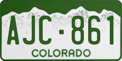 CO license plate AJC861