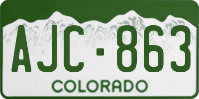 CO license plate AJC863
