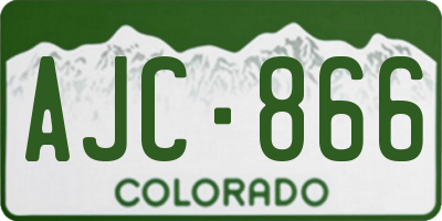 CO license plate AJC866