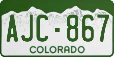 CO license plate AJC867