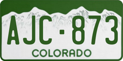 CO license plate AJC873