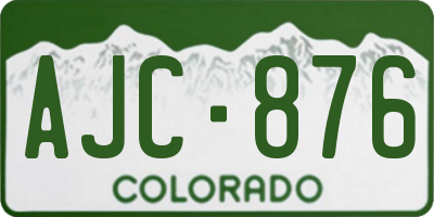 CO license plate AJC876