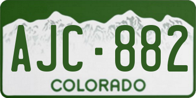CO license plate AJC882