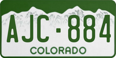 CO license plate AJC884
