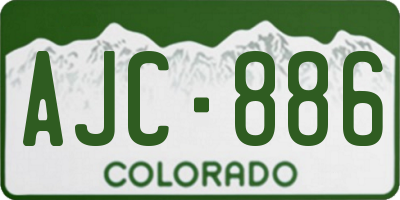 CO license plate AJC886