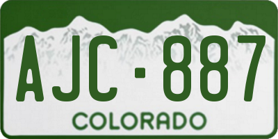 CO license plate AJC887