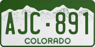 CO license plate AJC891