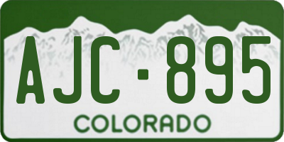 CO license plate AJC895