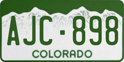 CO license plate AJC898