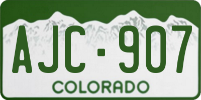CO license plate AJC907