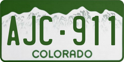 CO license plate AJC911