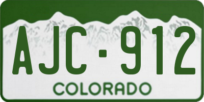CO license plate AJC912