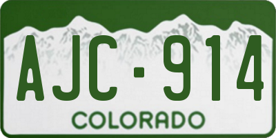 CO license plate AJC914