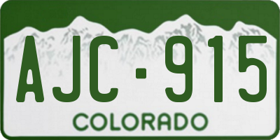 CO license plate AJC915